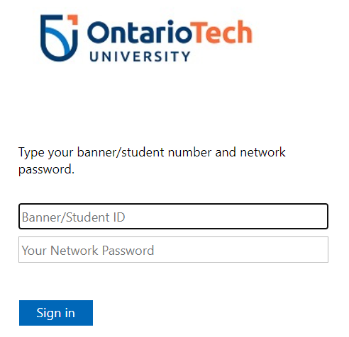 Enter @Ontariotechu.net email address